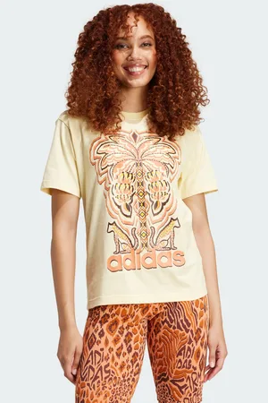 adidas Womens x FARM Rio Graphic Tee - Cotton - Size X-Small
