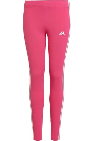 adidas Kids Unisex Essentials 3-Stripes Leggings - Cotton - Size 14-15Y
