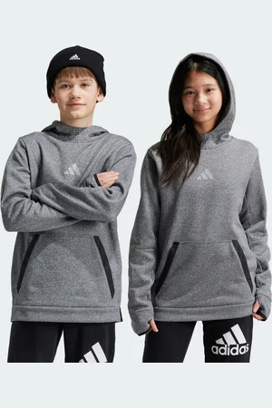 adidas Kids Unisex Fleece Hoodie - Recycled Material - Size 9-10Y