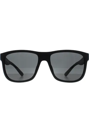 Emporio Armani Rectangle Mens Matte Dark Grey EA4182U - One Size