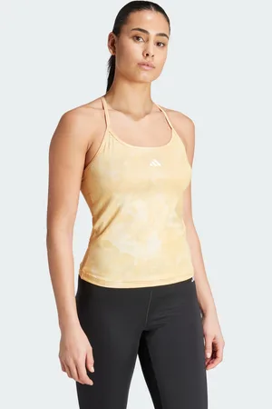 adidas Womens Train Essentials AOP Flower Tie-Dye Tank Top - Recycled Material - Size Small