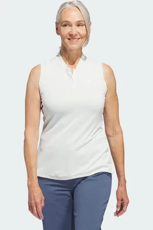 adidas Womens Ultimate365 Tour HEAT.RDY Sleeveless Polo Shirt - Recycled Material - Size Small