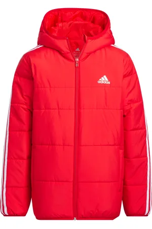 adidas Kids Unisex 3-Stripes Padded Jacket - recycled_material - Size 13-14Y