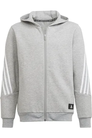 adidas Kids Unisex Future Icons 3-Stripes Full-Zip Hoodie - - Size 7-8Y