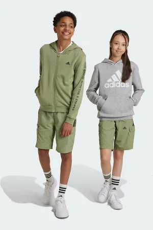 adidas Kids Unisex Street Jam Woven Cargo Shorts - Recycled Material - Size 13-14Y