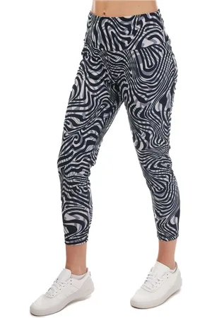 adidas Womens Yoga Essentials Printed 7/8 Leggings in inkwell - - Size 4 UK