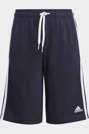 adidas Kids Unisex Essentials 3-Stripes Shorts - Cotton - Size 15-16Y