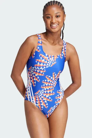 adidas Womens FARM Rio 3-Stripes CLX Swimsuit - Recycled Material - Size Small