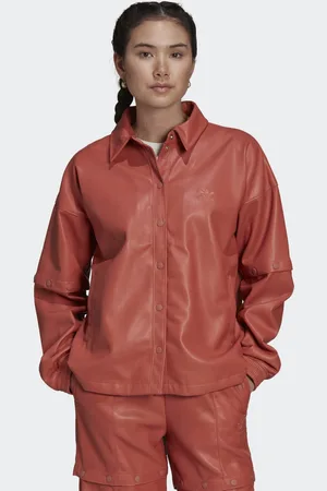 adidas Womens Always Original Faux Leather Track Jacket - - Size 4 UK