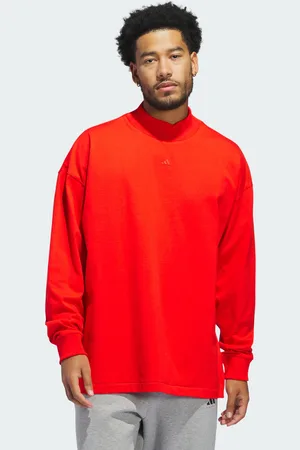 adidas Unisex Basketball Long Sleeve Tee - Cotton - Size Small