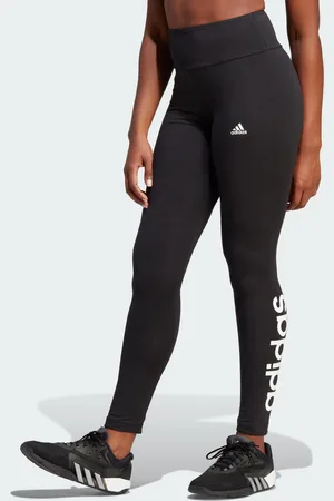 adidas Womens ESSENTIALS HIGH-WAISTED LOGO LEGGINGS - Cotton - Size 2XS