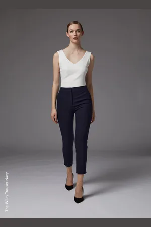 LK Bennett Womens Wiley Trousers,Navy - - Size 6 UK