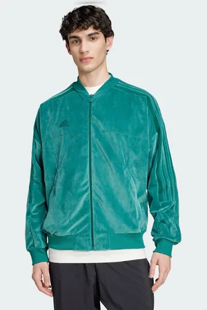 adidas Mens House of Tiro Velour Bomber Jacket - Recycled Material - Size X-Small