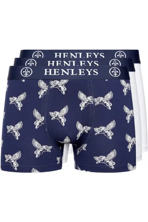 Henleys Mens Lionwing Assorted Designs Boxer Shorts (Pack of 3) (Multicoloured) - - Size X-Large