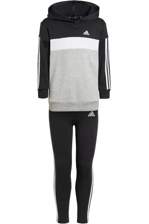 adidas Kids Unisex Tiberio 3-Stripes Colorblock Fleece Leggings Set - Cotton - Size 3-4Y