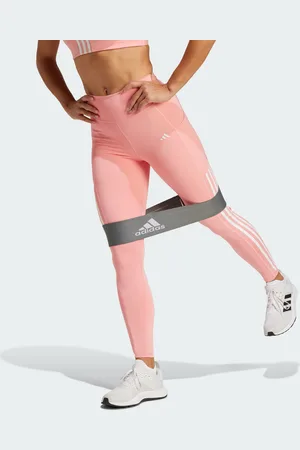 adidas Womens Optime 3-Stripes Full-Length Leggings - Recycled Material - Size X-Large
