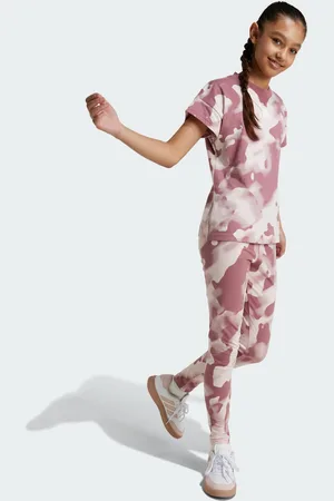 adidas Kids Unisex Future Icons Camo Print 7/8 Leggings - Cotton - Size 13-14Y