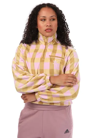 adidas Womens Half Zip Fleece Top in Multi colour - - Size 8 UK
