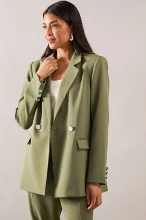 wallis Womens Double Breasted Button Detail Blazer - - Size 16 UK