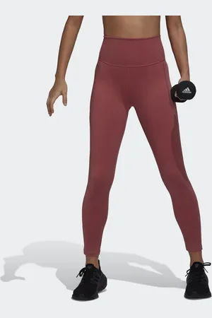 adidas Womens Yoga Studio 7/8 Leggings - Recycled Material - Size Large