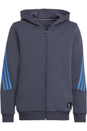 adidas Kids Unisex Future Icons 3-Stripes Full-Zip Hoodie - - Size 4-5Y
