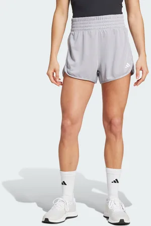 adidas Womens Pacer Essentials Knit High-Rise Shorts - Recycled Material - Size 2XS – 5”