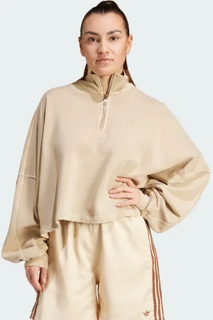 adidas Womens Essentials+ Sweatshirt - Cotton - Size Large