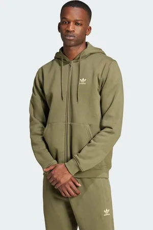 adidas Mens Trefoil Essentials Full-Zip Hoodie - Cotton - Size X-Small