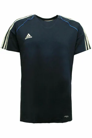 adidas T12 Womens Blue T-Shirt Cotton - Size 4 UK