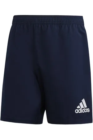 adidas Mens 3-Stripes Rugby Shorts in -White - Size Small