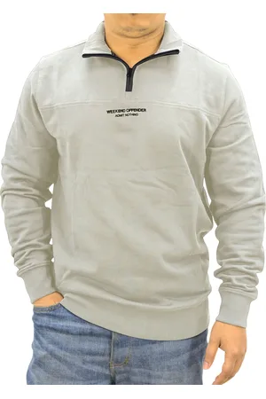 Weekend Offender Mens Sweatshirt Quarter Zip Pullover Long Sleeve Top - Cotton - Size Small