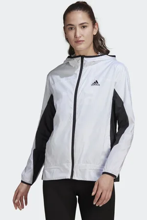 adidas Womens AEROREADY Logo Running Windbreaker - recycled_material - Size X-Small