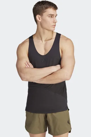 adidas Mens Workout Stringer Tank Top - Lyocell - Size Large