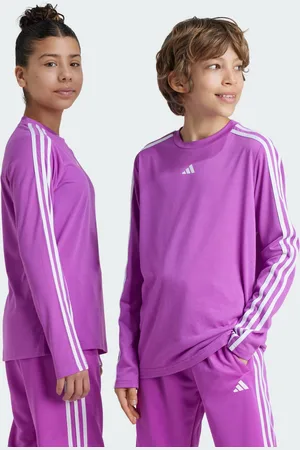 adidas Kids Unisex Train Essentials Logo Regular Fit Longs Sleeve Tee - Recycled Material - Size 11-12Y
