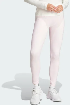 adidas Womens High-Waisted Print Leggings - Recycled Material - Size Large