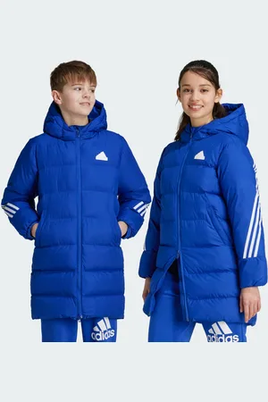 adidas Kids Unisex Future Icons Long Padded Jacket - Recycled Material - Size 11-12Y