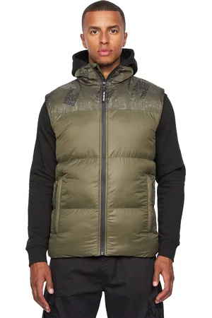 Duck and Cover Mens Romain Camo Padded Gilet Nylon - Size Small