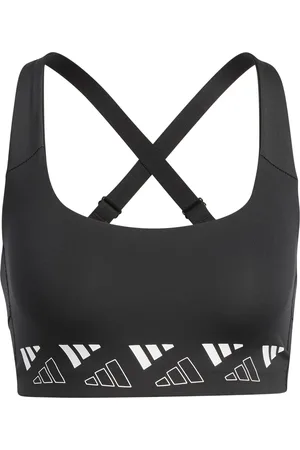 adidas Womens Powerimpact Training Medium-Support Logo Bra - recycled_material - Size XS (A-C)