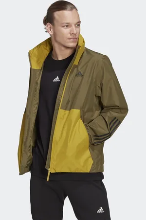 adidas Mens BSC 3-Stripes RAIN.RDY Jacket - Recycled Material - Size X-Small