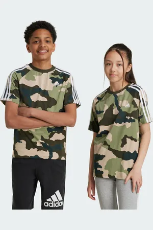 adidas Kids Unisex Juniors Essentials Allover Printed T-shirt - Cotton - Size 7-8Y