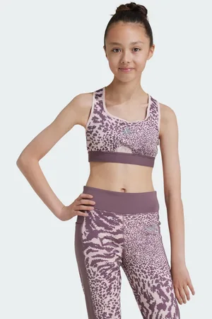 adidas Kids Unisex Power React Sports Bra - Recycled Material - Size 13-14Y