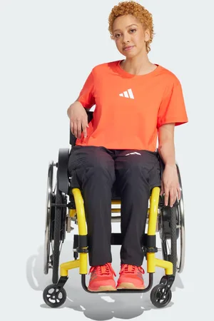 adidas Womens Training Adaptive Workout Tee - Recycled Material - Size Large