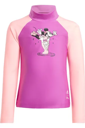 adidas Kids Unisex x Disney Minnie and Daisy Rashguard - Recycled Material - Size 9-10Y