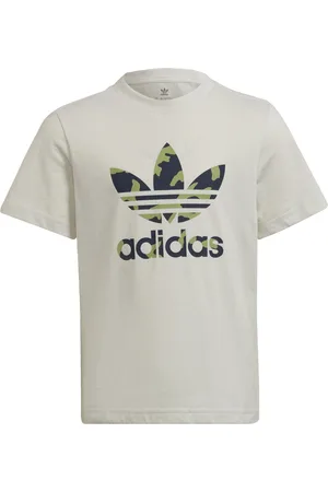 adidas Childrens Unisex Camo Graphic Tee - Cotton - Size 4-5Y