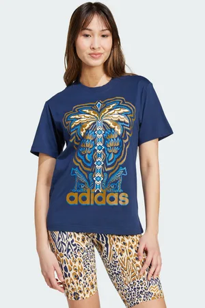 adidas Womens x FARM Rio Graphic Tee - Cotton - Size 2XS