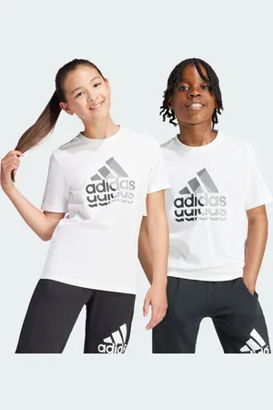 adidas Kids Unisex Graphic Tee - Cotton - Size 7-8Y
