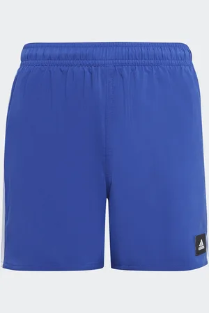 adidas Childrens Unisex 3-Stripes Swim Shorts - Recycled Material - Size 13-14Y
