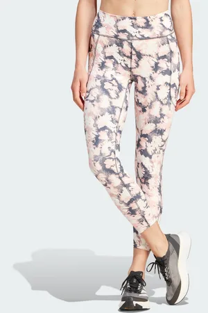 adidas Womens DailyRun Printed 7/8 Leggings - Recycled Material - Size Small