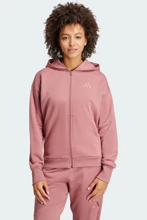 adidas Womens ALL SZN Fleece Full-Zip Hoodie - Cotton - Size Small