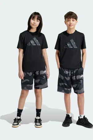 adidas Kids Unisex Train Essentials Seasonal Print Shorts - Recycled Material - Size 7-8Y